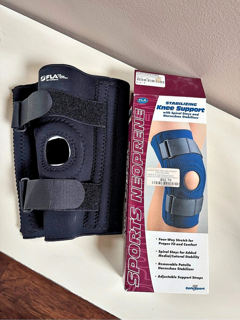 Orthopedics Sports Neoprene Stabilizing Knee Support  XXXL new in box